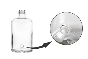Parfümflasche 500ml aus Glas, zylindrisch mit Loch für Wasserhahn (wählen Sie den Wasserhahn von den passenden Verschlüssen)-εικόνα_προϊοντική