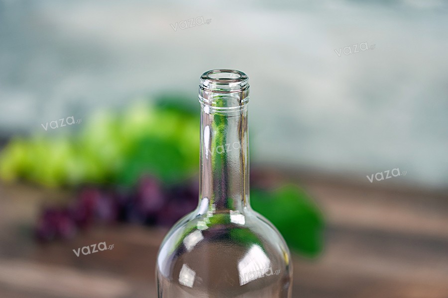 Transparent 750ml Conica wine bottle