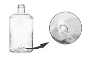 Bottiglia da profumo da 1000 ml, cilindrica in vetro con alloggiamento per rubinetto (scegliete il rubinetto tra gli accessori inclusi)*.