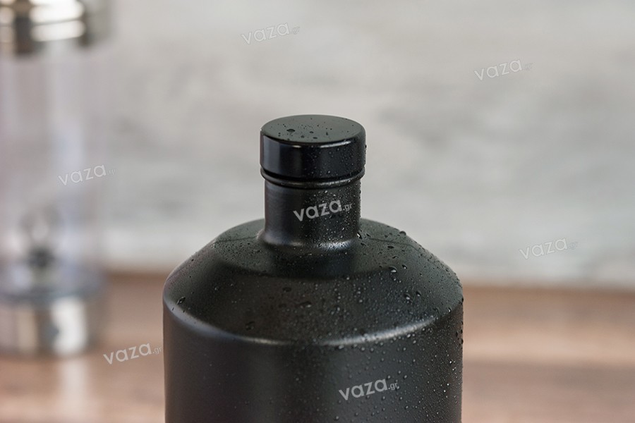 Bottiglia cilindrica nera 1000 ml Chiara *