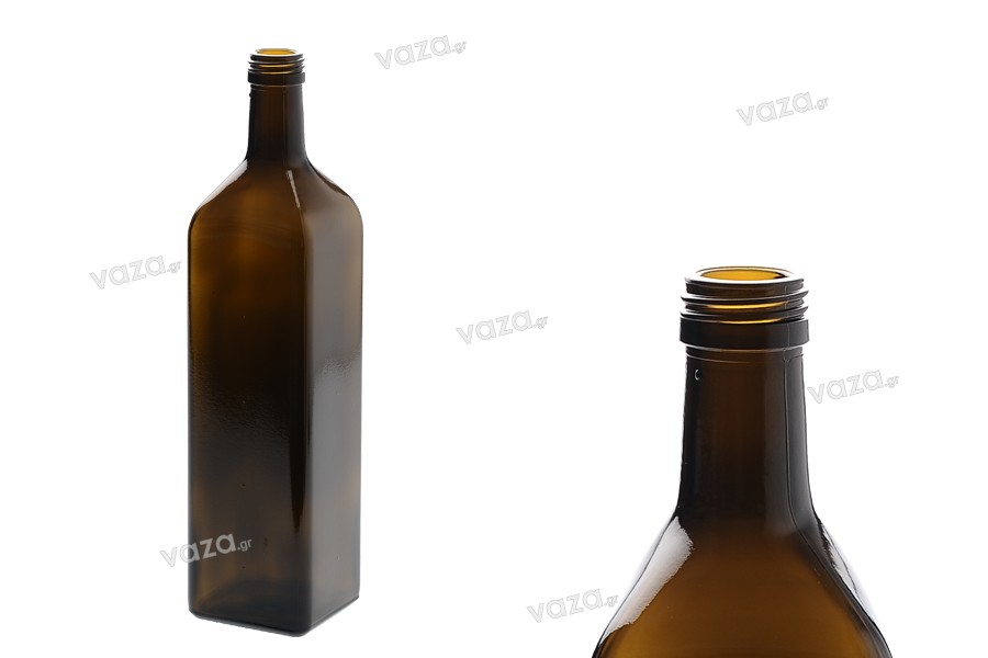1000ml Uvag marasca glass bottle for olive oil with PP31.5 mouth - available in a package with 20 pcs