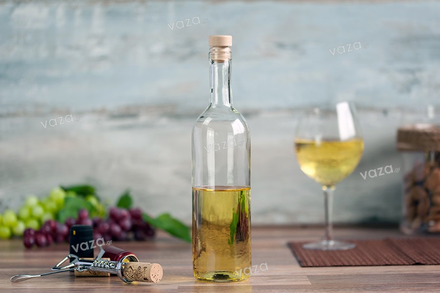 Sticlă de vin 750 ml Leggera transparentă (F19)