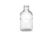Μπουκάλι 100 ml γυάλινο σε σχήμα πλακέ - φλασκί