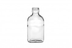 Μπουκάλι 100 ml γυάλινο σε σχήμα πλακέ - φλασκί