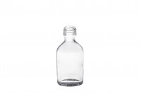 Bouteille de 20 ml en verre de forme plate - flacon