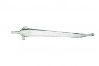 Bouteille en verre soufflé de 450 ml en forme d'esturgeon 66 cm avec bouchon naturel