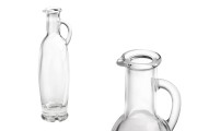 Transparent 100ml olive oil glass decanter with handle 