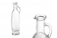 Transparent 100ml olive oil glass decanter with handle 