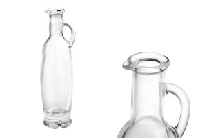 Krug für Olivenöl mit Henkel transparent 100ml-1