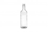Bottle of glass transparent 1000 ml for water and beverages with neck for Guala safety cap