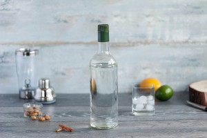 Shishe qelqi transparente 1000 ml për ujë dhe pije me grykë për tapë sigurie (tipi Guala)            -εικόνα_σύνθεση