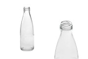 Flacon de sticlă de 250 ml, transparent pentru sucuri și băuturi