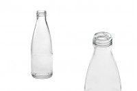 Bottle of 250 ml glass, transparent for juices and drinks