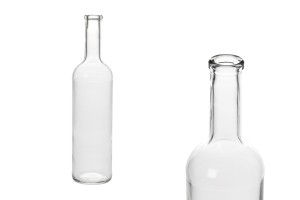 Bouteille ronde en verre de 700 ml