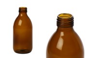 Bottiglia farmaceutica in vetro caramello da 250 ml per profumi e oli essenziali.