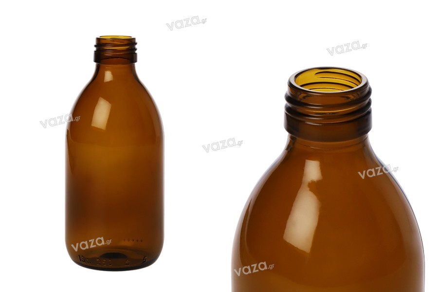 Bouteille 250 ml en verre brun avec bouchon (sécurisé) - KLARRION