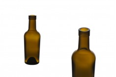 Bouteille en verre de 250 ml  de couleur caramel pour le vin et les boissons alcoolisées- 28 pcs