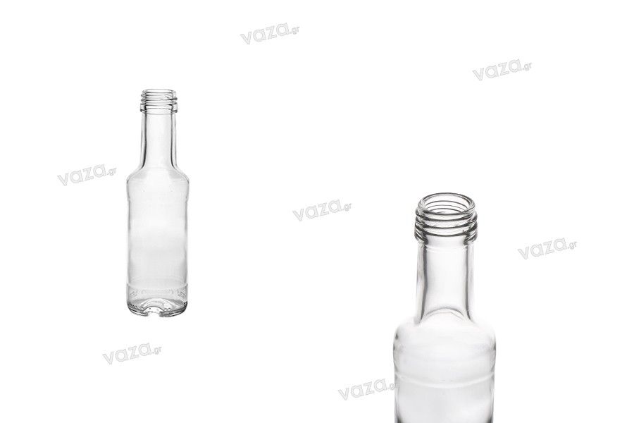 Transparent 100ml wine and spirit glass bottle
