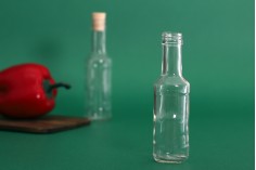 Bottiglia in vetro da 100 ml, trasparente per vino e bevande