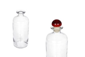 Zylindrische Glasflasche 500ml für Getränke-εικόνα_διαστάσεις