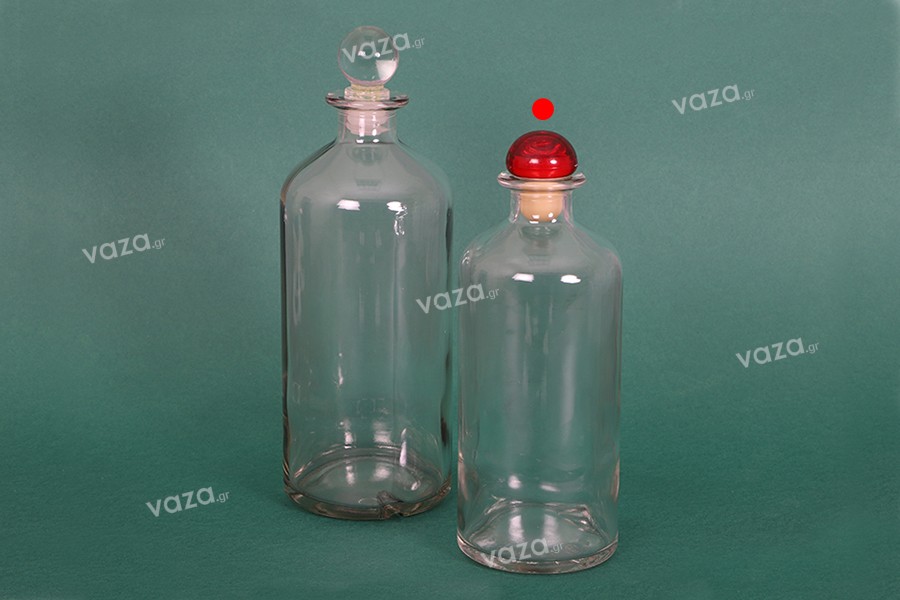 Flacon cilindric din sticlă 500 ml pentru băuturi