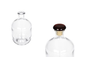 Bouteille en verre de 500 ml de forme cylindrique pour boissons alcoolisées-εικόνα_διαστάσεις