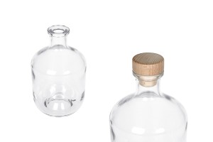 Zylindrische 700ml Glasflasche für Getränke-εικόνα_διαστάσεις