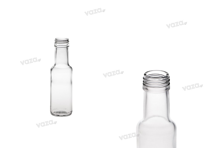 Transparent 100ml wine and spirit glass bottle