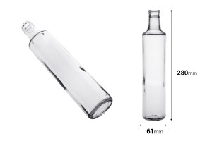 Glasflasche 500ml (Dorica) PP 31,5 - 30 Stk-εικόνα_διαστάσεις