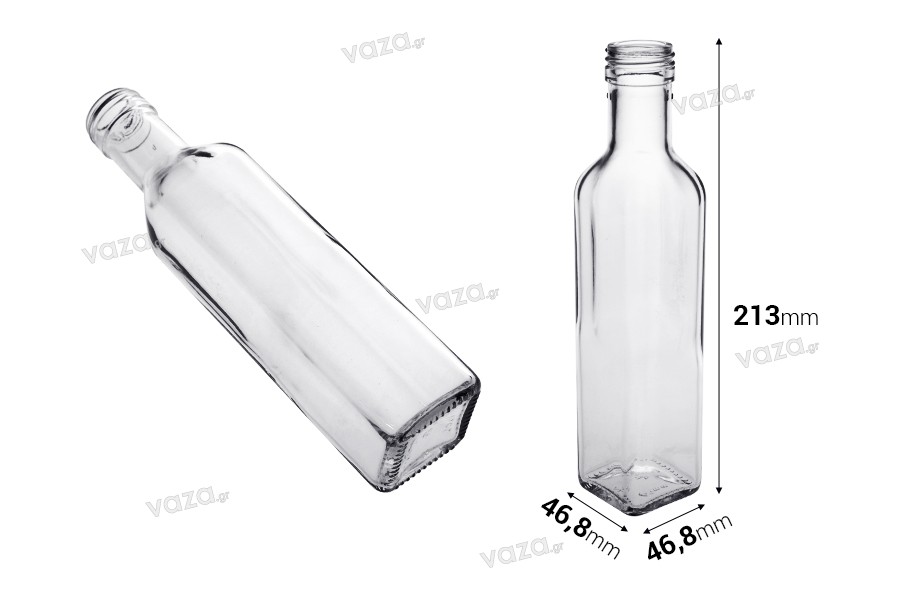 Μπουκάλι γυάλινο 250 ml (Marasca) PP 31.5 - 35 τμχ
