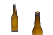 Bouteille de bière en verre 330 ml UVAG avec fermeture couronne