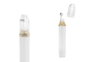 Flacon en acrylique de 20ml pour usage cosmétique avec pompe à bille et couvercle-2