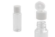 25ml plastic bottle with flip top cap - available in a package with 50 pcs