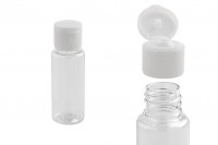 25ml plastic bottle with flip top cap - available in a package with 50 pcs