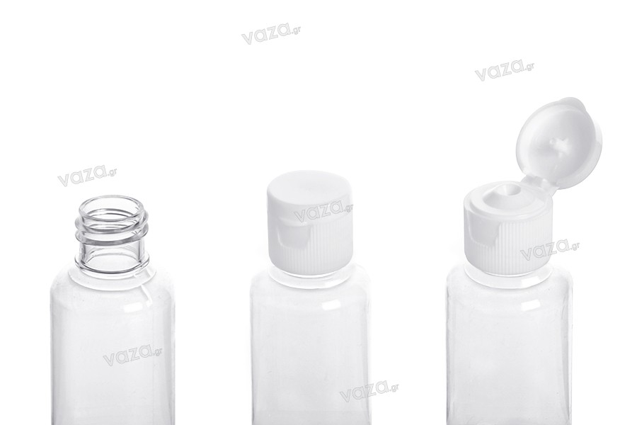 35 ml Plastikflasche mit Klappverschluss - Packung mit 12 Stück