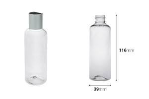 Flasche 100ml Kunststoff transparent PP20 - 12 Stk-εικόνα_διαστάσεις