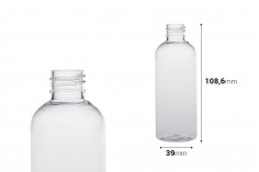 Μπουκάλι 100 ml πλαστικό PET διάφανο PP20 - 12 τμχ