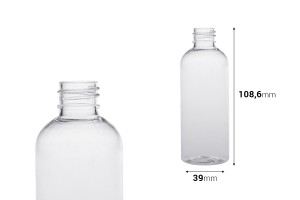 Flasche 100ml Kunststoff transparent PP20 - 12 Stk-εικόνα_διαστάσεις