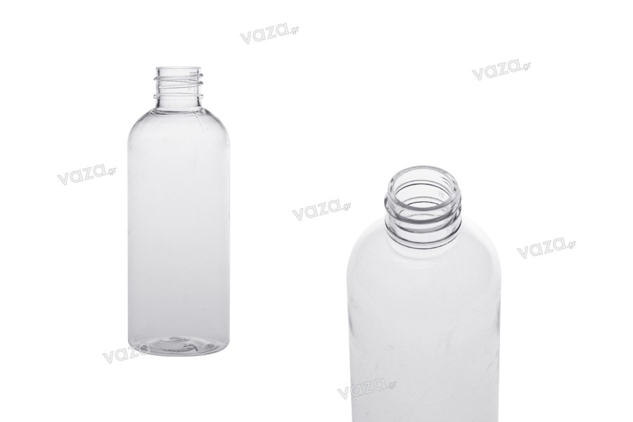 Bouteille de 100 ml en plastique PET transparent PP20 - 12 pcs