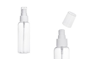 Bouteille PET de 50 ml en plastique avec pompe pour crème PP20 - 12 pcs
