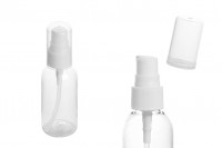 PET Bottle 50 ml with pump for creams in packs of 12 pieces