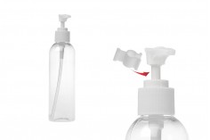 Bouteille en plastique (PET) de 180 ml avec pompe pour shampooing - 12 pcs