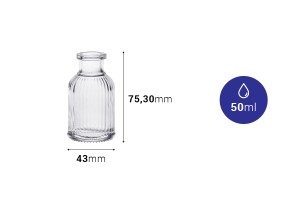 50 ml Glasflasche mit Streifen und Kork-εικόνα_σύνθεση