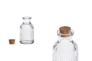 50 ml Glasflasche mit Streifen und Kork-εικόνα_προϊοντική