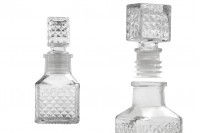 60ml mini facetted glass bottle with glass stopper in size 106x44 