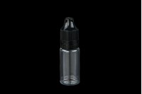 10ml plastic e-cigarette liquid bottle with child-resistant cap and dropper - available in a package with 50 pcs