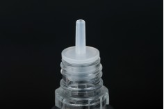 Bottiglietta di plastica da 10 ml con tappo in plastica CRC e contagocce in plastica per sigaretta elettronica - 50 pezzi.