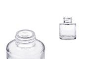 Cylindrical 50ml glass diffuser bottle with PP28 finish