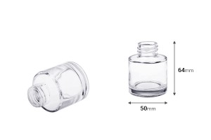 Bouteille en verre cylindrique 50 ml PP 28-εικόνα_διαστάσεις