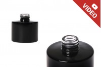 Flacon cylindrique en verre de 100 ml de couleur noire adapté aux odorants de pièces